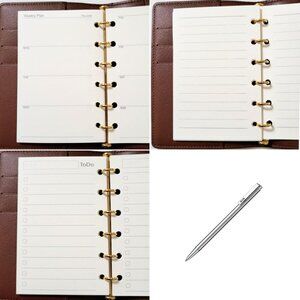 Insert Refill Weekly Planner,To-Do List, Lined Notepaper Mini Pen fits LV Agenda
